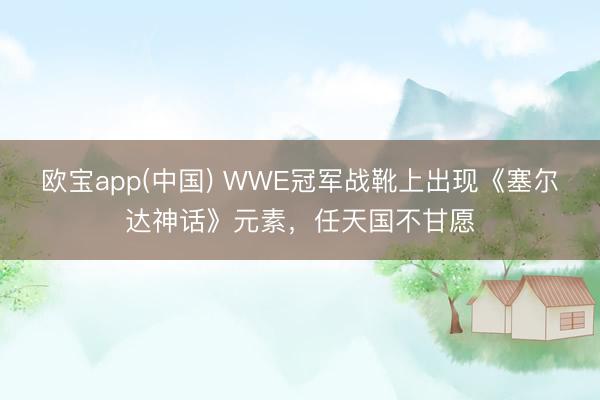 欧宝app(中国) WWE冠军战靴上出现《塞尔达神话》元素，任天国不甘愿
