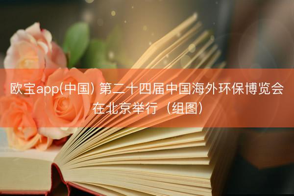 欧宝app(中国) 第二十四届中国海外环保博览会在北京举行（组图）